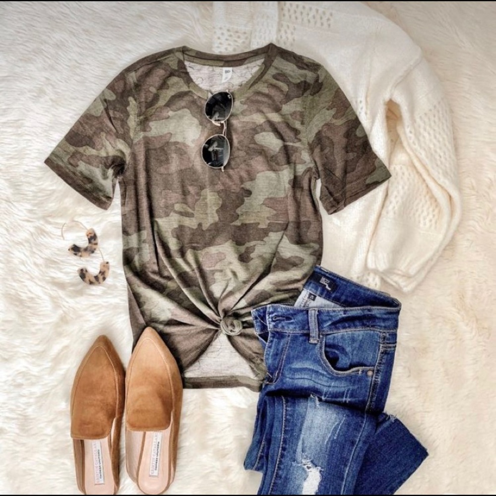 Free People Camo Tee 🌿